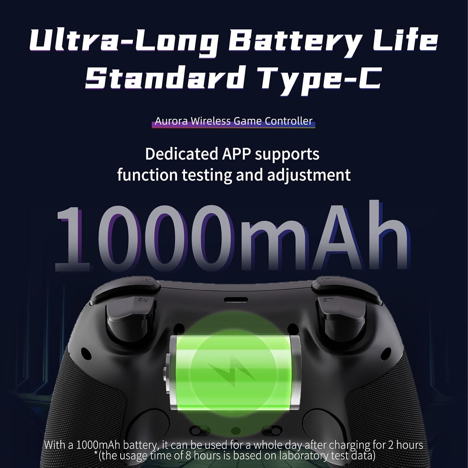 AceGamer Aurora II 2.4G Wireless Bluetooth Controller for PC/Android/Switch/iOS/Switch 2/Steam Deck with Rotary Motors, RGB Hall Effect Joysticks - Upgraded PC Gaming Controller and Back Buttons Lock - Image 7