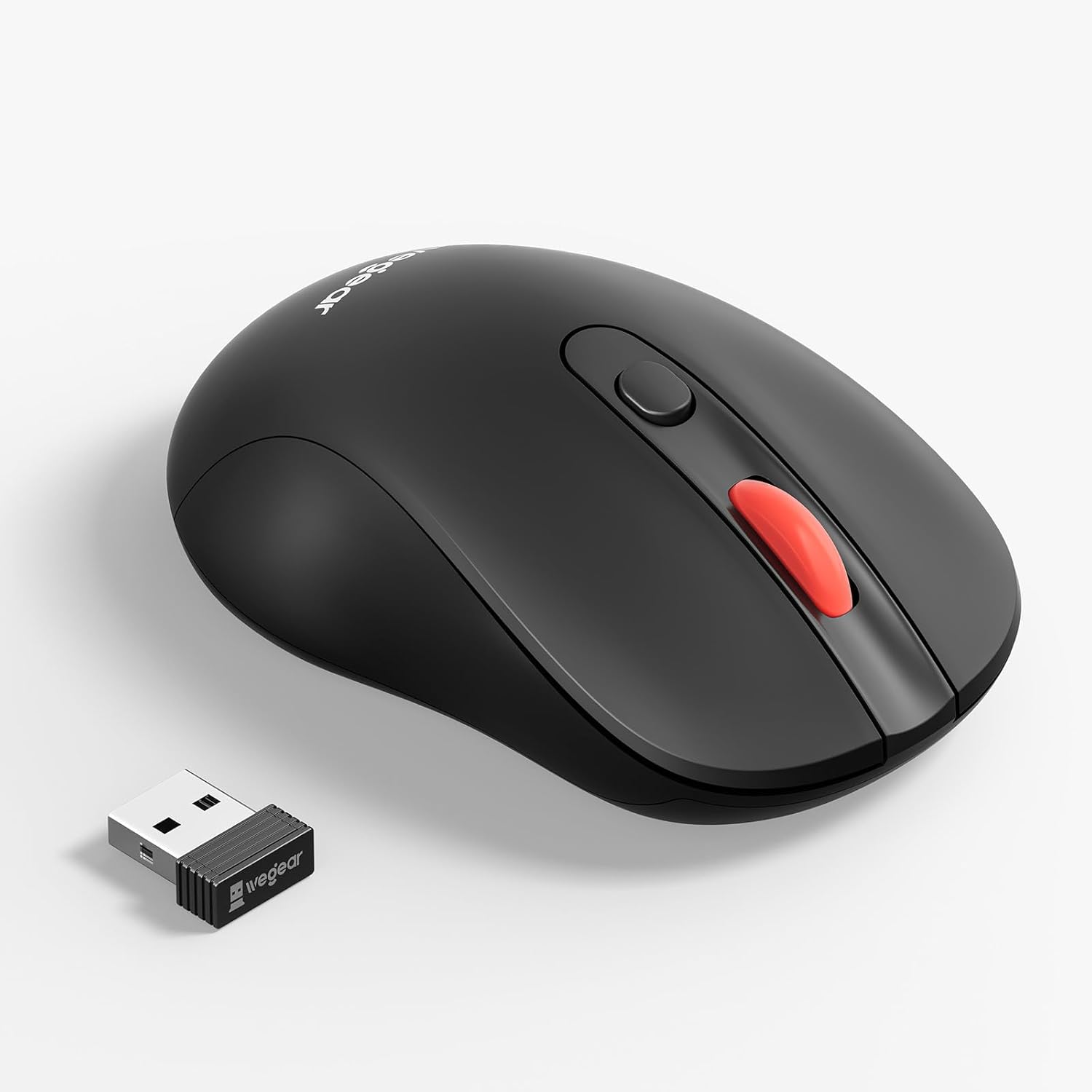 wegear USB Wireless Mouse for Laptop PC Mac, 2.4GHz Cordless Mouse-Black | Ergonomic Portable Optical Computer Mice with 6 Buttons, 5-Level Adjustable 4000 DPI,24-Month Battery Life - Image 8