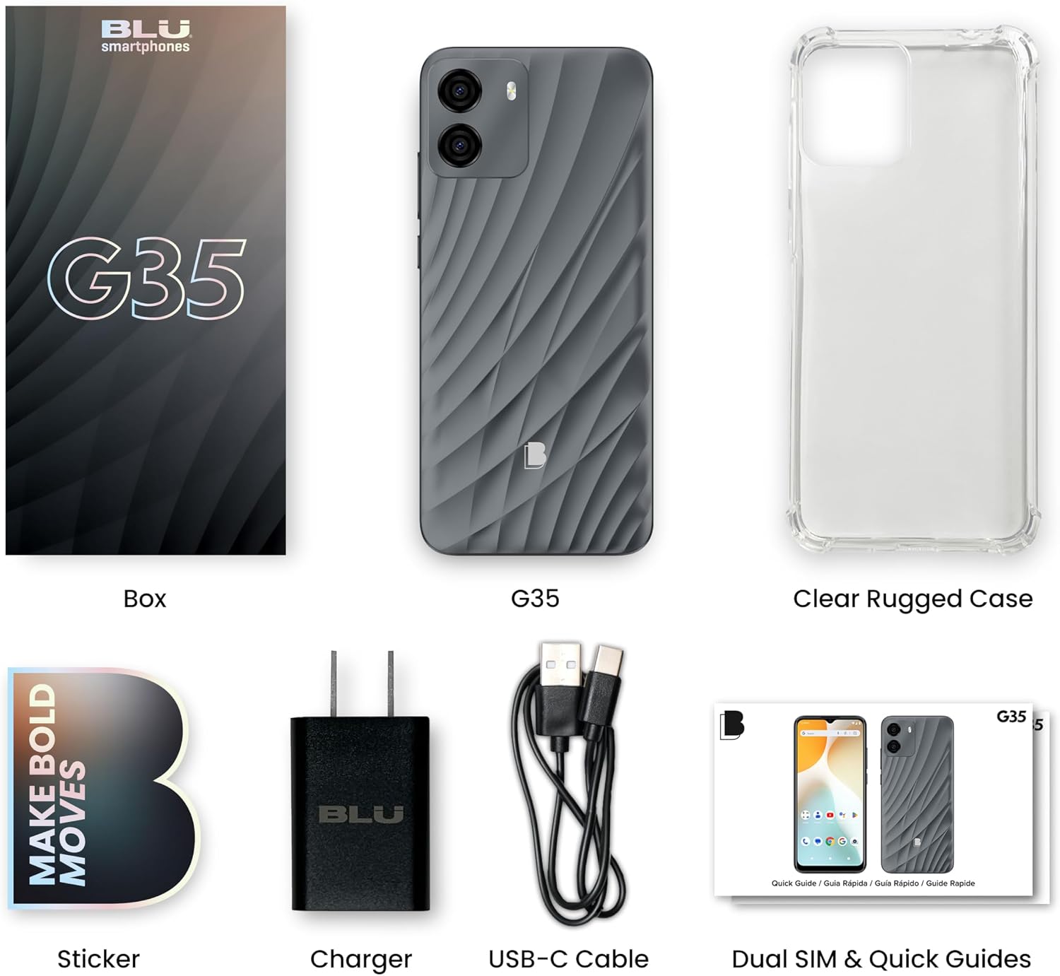 BLU G35 | 2025 | Unlocked | 6.5” HD+ Infinity Display | Dual 8MP Camera + LED Flash 5MP Selfie Camera | 32GB/3GB I US Version | US Warranty | Grey - Image 7